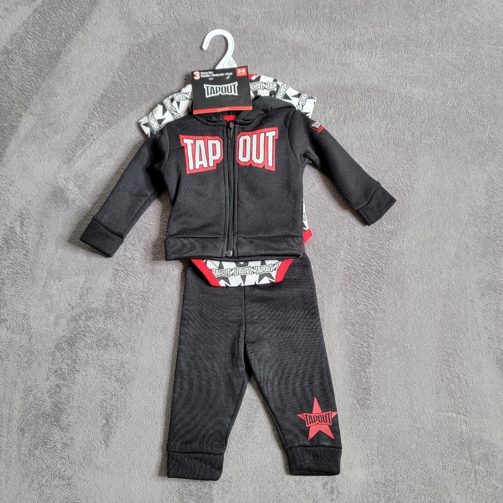 Tapout Black and Red Infant Hoodie Set